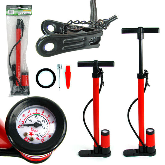 Hand Bicycle Pump with Pressure Gauge
