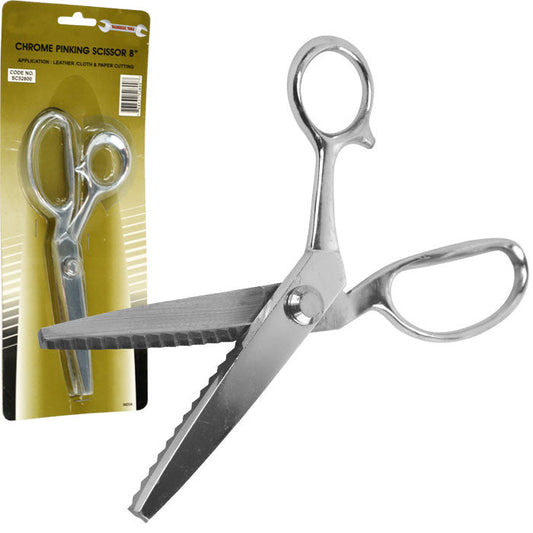 Chrome Pinking Scissors - 8 inches